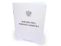 Biała książeczka zdrowia dziecka z godłem Polski i napisem "Książeczka Zdrowia Dziecka". Dokument wydany przez Ministerstwo Zdrowia.