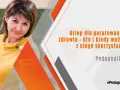 Nauczycielka z uśmiechem trzymająca książkę. Tekst: "Urlop dla poratowania zdrowia - kto i kiedy może z niego skorzystać? Pedagogika".