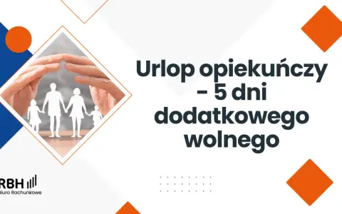 Ręce chroniące rodzinę z papieru. Urlop opiekuńczy to 5 dni dodatkowego wolnego. RBH Biuro Rachunkowe.