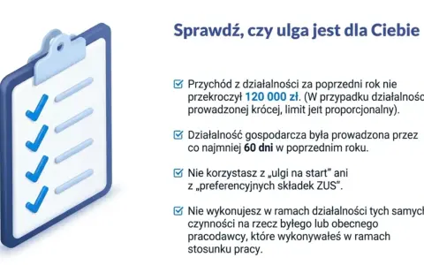 Lista kontrolna do sprawdzenia, czy przysługuje Ci mały ZUS.