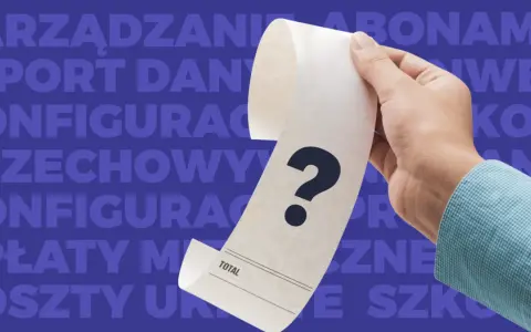 Dłoń trzyma paragon z dużym znakiem zapytania. Czy to rachunek za czesne?