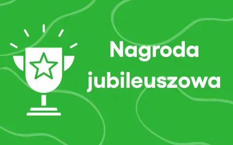Biały puchar z gwiazdą symbolizuje nagrodę jubileuszową za 15 lat pracy.