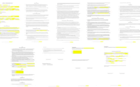 Strony dokumentu z zaznaczonymi fragmentami tekstu, zawierające m.in. "umowa ramowa".