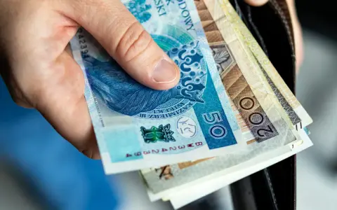 Dłoń trzyma polskie banknoty 50 i 200 zł. To może być zgłoszenie darowizny od rodziców na ważny cel.