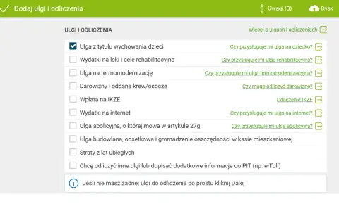 Ulga z tytułu wychowania dzieci, wydatki na leki, termomodernizację, darowizny, IKZE, internet, ulga abolicyjna, budowlana, straty z lat ubiegłych – to ulga dla młodych i nie tylko.