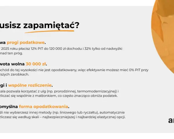 Dwa progi podatkowe, kwota wolna 30 000 zł, ulgi i wspólne rozliczenie to kluczowe elementy, by jak obliczyć podatek dochodowy wzór.