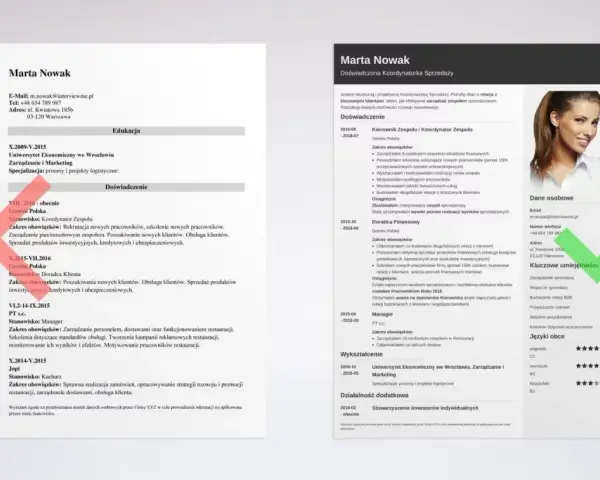 Marta Nowak, doświadczona koordynatorka sprzedaży, prezentuje swoje CV. To idealne zdjęcie do CV, podkreślające profesjonalizm i pewność siebie.