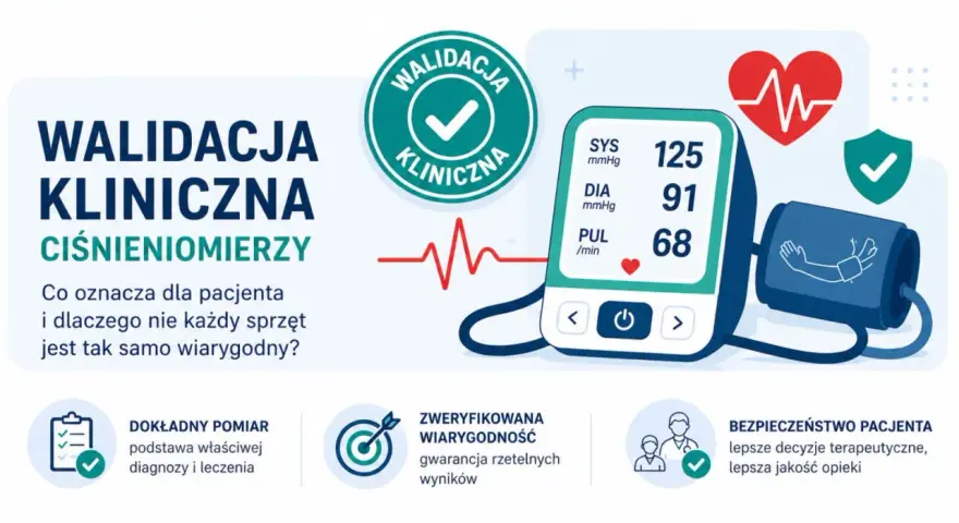 Walidacja kliniczna ciśnieniomierzy: dlaczego nie każdy sprzęt jest tak samo wiarygodny? Dokładny pomiar to podstawa.