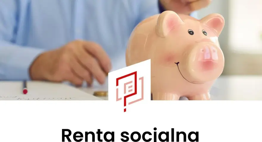 Ręka wrzuca monetę do świnki-skarbonki. Obrazek symbolizuje oszczędzanie na emeryturę socjalną.