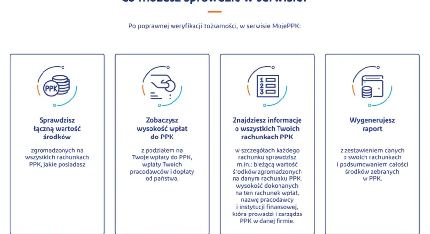 Jak sprawdzić PPK: zobaczysz łączną wartość środków, wysokość wpłat, szczegóły rachunków i wygenerujesz raport.