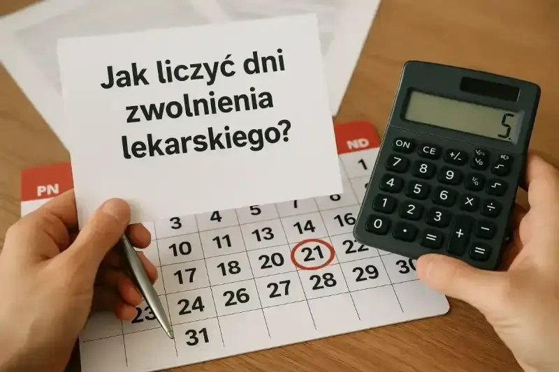 Jak liczyć dni zwolnienia lekarskiego 182 dni? Kalendarz, kalkulator i notatka pomagają w obliczeniach.